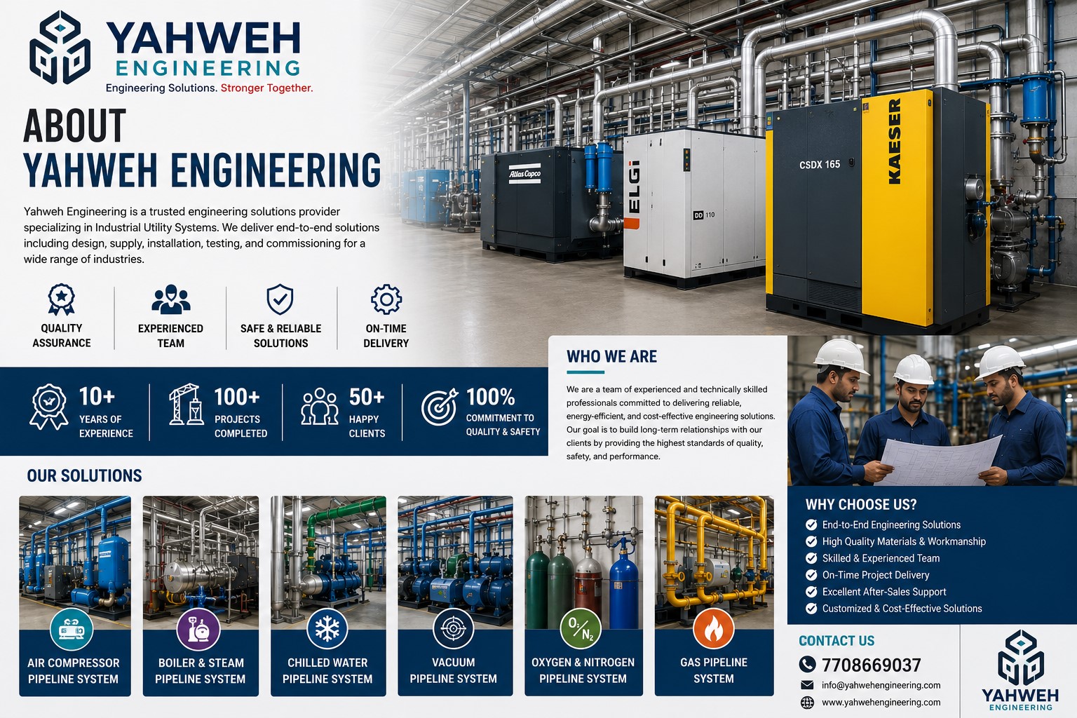 Yahweh Engineering industrial utility systems and piping solutions in Chennai