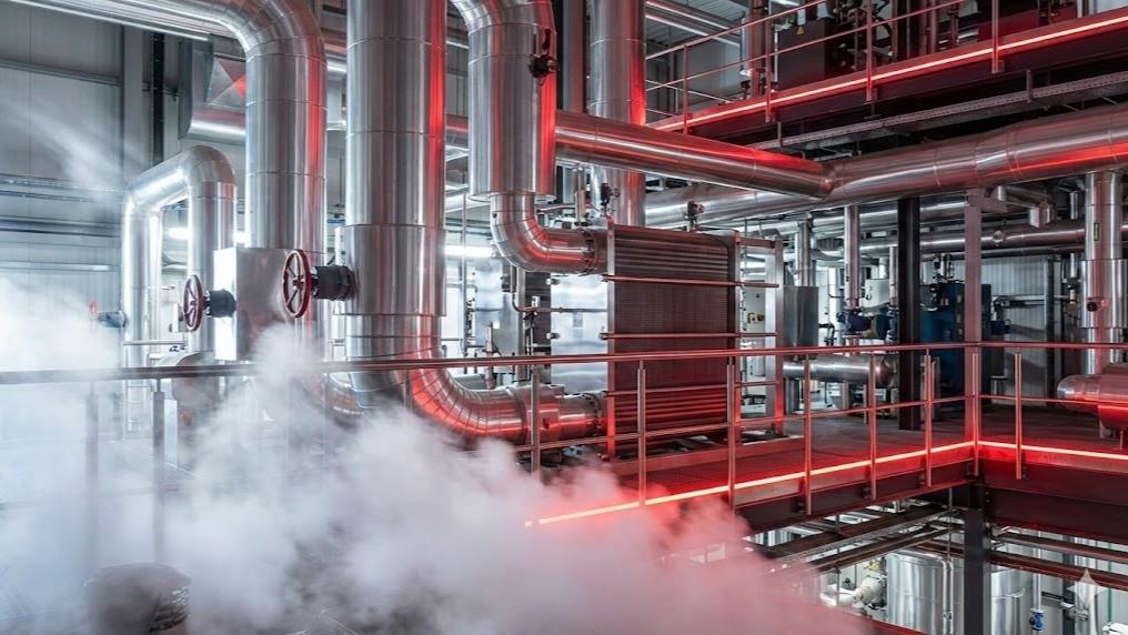 Industrial boiler steam and thermic fluid pipeline system