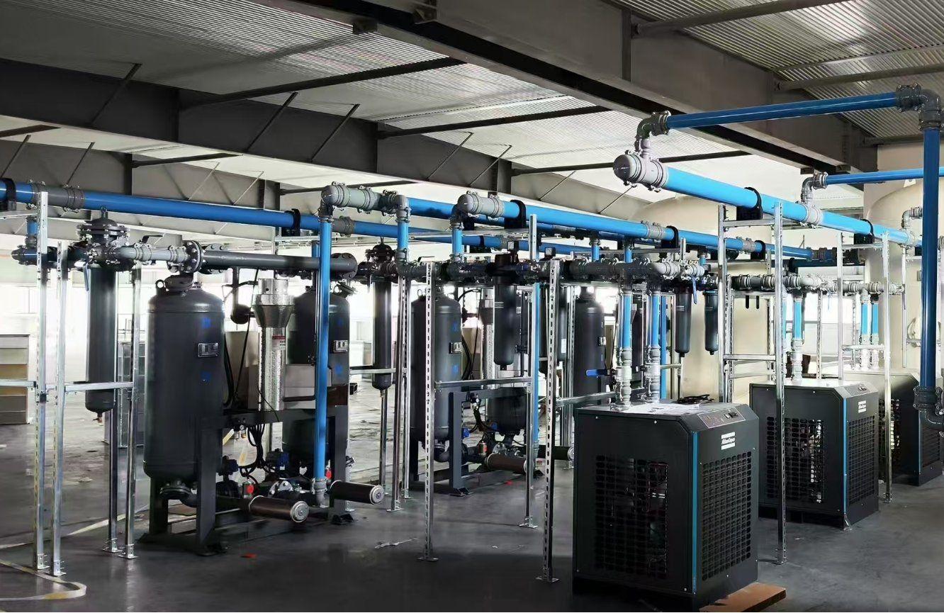 Aluminium compressed air piping system for industrial distribution networks